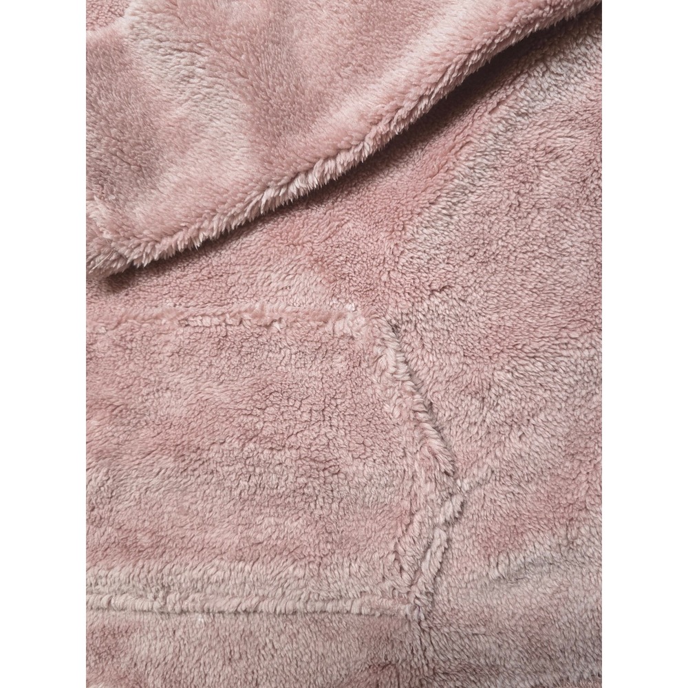 The Childrens Place Girls Flora Pink Snuggly Sherpa Pullover Hoodie Size M 7/8 - Picture 2 of 5